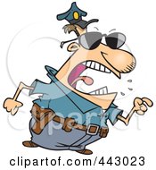 Poster, Art Print Of Cartoon Mad Police Man Pointing His Finger