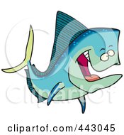 Cartoon Mahi Mahi Fish
