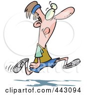Royalty Free RF Clip Art Illustration Of A Cartoon Happy Man Jogging