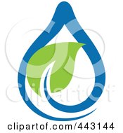 Royalty Free RF Clip Art Illustration Of A Green And Blue Ecology Logo Icon 2 by elena #COLLC443144-0147