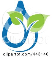Poster, Art Print Of Green And Blue Ecology Logo Icon - 3