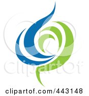 Poster, Art Print Of Green And Blue Ecology Logo Icon - 14