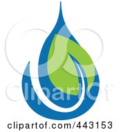 Poster, Art Print Of Green And Blue Ecology Logo Icon - 20