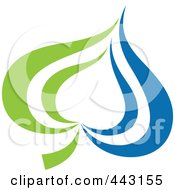 Poster, Art Print Of Green And Blue Ecology Logo Icon - 18