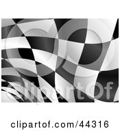 Royalty Free RF Clip Art Of A Black And White Checkered Flag Background