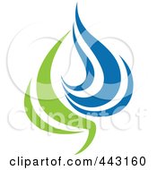 Poster, Art Print Of Green And Blue Ecology Logo Icon - 15