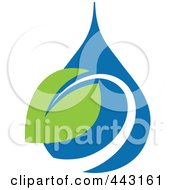 Poster, Art Print Of Green And Blue Ecology Logo Icon - 22
