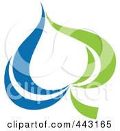 Poster, Art Print Of Green And Blue Ecology Logo Icon - 13