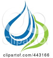 Royalty Free RF Clip Art Illustration Of A Green And Blue Ecology Logo Icon 26 by elena #COLLC443166-0147