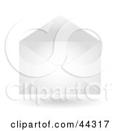Royalty Free RF Clip Art Of A Blank Mail Envelope Opened by michaeltravers