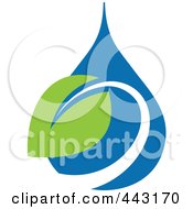 Poster, Art Print Of Green And Blue Ecology Logo Icon - 19