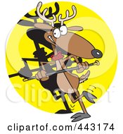 Poster, Art Print Of Cartoon Dancing Reindeer