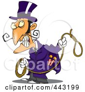 Poster, Art Print Of Cartoon Evil Man With A Noose