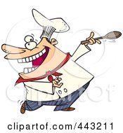 Royalty Free RF Clip Art Illustration Of A Cartoon Dancing Chef