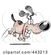 Royalty Free RF Clip Art Illustration Of A Cartoon Hyper Dog