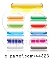 Royalty Free RF Clip Art Of Assorted Web Lozenge Gel Buttons