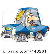 Poster, Art Print Of Cartoon Deceptive Car Salesman