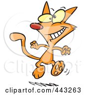 Poster, Art Print Of Cartoon Dancing Cat