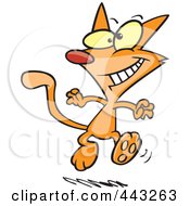 Royalty Free RF Clip Art Illustration Of A Cartoon Dancing Cat