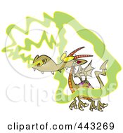 Poster, Art Print Of Cartoon Dragon Catching A Whiff