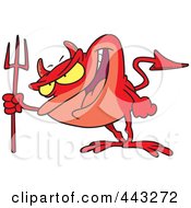 Royalty Free RF Clip Art Illustration Of A Cartoon Frog Devil by toonaday