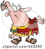 Royalty Free RF Clip Art Illustration Of A Cartoon Decision Maker Holding A Thumb Up