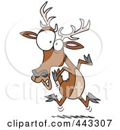 Poster, Art Print Of Cartoon Scared Deer