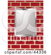 Picture Frame On Brick Wall Background