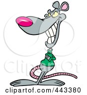 Royalty Free RF Clip Art Illustration Of A Cartoon Grinning Rat by toonaday