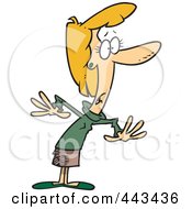 Royalty Free RF Clip Art Illustration Of A Cartoon Woman Staring In Dismay