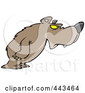 Royalty Free RF Clip Art Illustration Of A Cartoon Disgruntled Bear