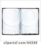Royalty Free RF Clip Art Of Open Blank Organizer Notebook by michaeltravers