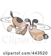 Poster, Art Print Of Cartoon Dog Sniffing In Circles