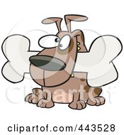 Poster, Art Print Of Cartoon Dog With A Bone