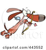 Poster, Art Print Of Cartoon Cupid Wiener Dog