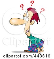 Royalty Free RF Clip Art Illustration Of A Cartoon Confused Doofus by toonaday