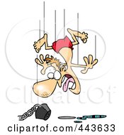 Poster, Art Print Of Cartoon Man Jumping In An Empty Pool