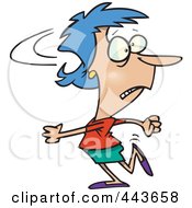 Royalty Free RF Clip Art Illustration Of A Cartoon Woman Doing A Double Take