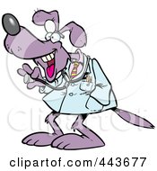 Royalty Free RF Clip Art Illustration Of A Cartoon Dog Doctor by toonaday