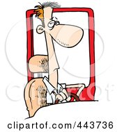 Royalty Free RF Clip Art Illustration Of A Cartoon Male Driver by toonaday