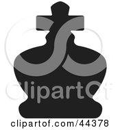 Clipart Illustration Of A Black Silhouette Of A King Chess Piece