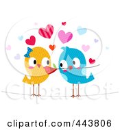 Poster, Art Print Of Romantic Love Bird Giving His Mate A Flower