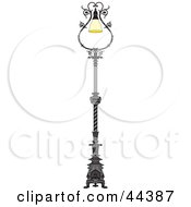 Clipart Illustration Of An Elegant Wrought Iron Street Lamp