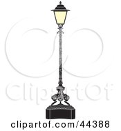Clipart Illustration Of A Beautiful Wrought Iron Street Light by Frisko