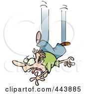 Royalty Free RF Clip Art Illustration Of A Cartoon Falling Man