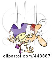 Royalty Free RF Clip Art Illustration Of A Cartoon Falling Businessman by toonaday