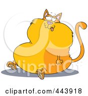 Poster, Art Print Of Cartoon Sitting Fat Cat