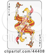 Poster, Art Print Of Dancing Double Joker Playing Card