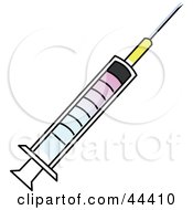 Clipart Illustration Of A Colorful Needle And Syringe