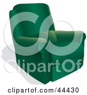 Clipart Illustration Of A Comfortable Green Arm Chair